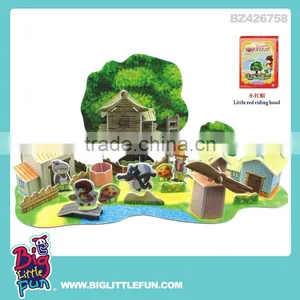 Kids 3d Diy Building Puzzle Little Red Riding Hood thumbnail-1