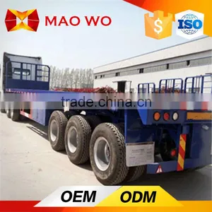 Double Use 40ft Tri-axle Twisted Lock Flatbed Trailer thumbnail-4