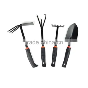 4pcs Mini Garden Plant Tool Set With Plastic Handle Gardening Tool Shovel Dual-Hoe Rake thumbnail-1