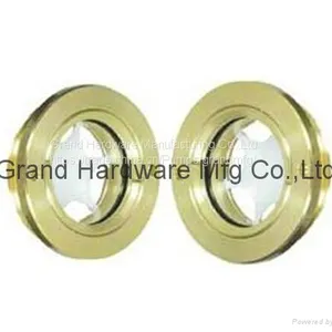 BSP 1/2 ROUND OIL LEVEL SIGHT GLASSES CIRCULAR BRASS SIGHT GLASS thumbnail-1