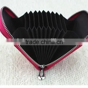 Cy278 Genuine Leather Women Card Holder Wallets High Quality Female Pillow Purse Fashion Organ Zipper Credit Card Holders thumbnail-6