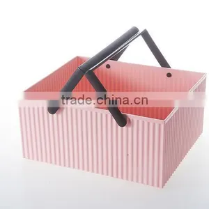 Cy268 Decorative Plastic Home Office Storage Boxes Desktop Basket Organizer Handle Bathroom Kitchen Home Office Tidy Box thumbnail-5