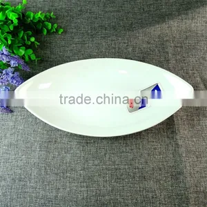 Chaozhou Wholesale Restaurant Stoneware White Fish Dinner Plate thumbnail-2