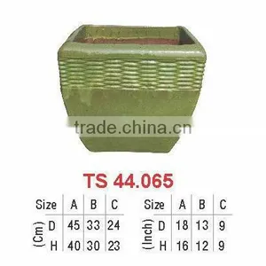 Vietnam Avocado Green Outdoor Ceramic Garden Pot thumbnail-1