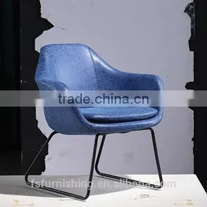YYA14 Dark Blue Color Leather Modern Club Chair 2016 New Fashion Leisure Chair for Club thumbnail-5