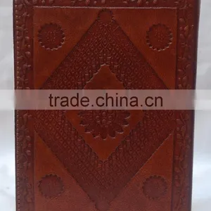 Handmade Vintage Camel Embossed Refillable Leather Journal thumbnail-2