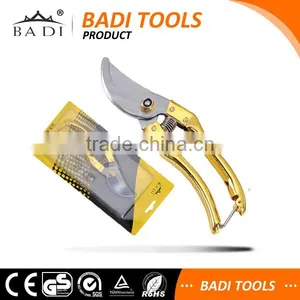 Hand Pruner and Garden Scissors Pruning Tool With Gold Coating thumbnail-1