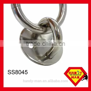 SS8045 Marine Deck Hardware Stainless Steel 304 Round Eye Plate With Ring With Machine Screw Sink Holes Ring Plate thumbnail-5