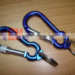 D Shaped Aluminum Carabiner Mini Keychain thumbnail-5