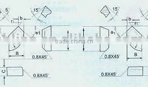 Tungsten Carbide Tipped Welding Cutting Saw Blade-For Straight-head Cylindrical Turning Tool Through-hole Boring Tool CSA(1291)- thumbnail-1