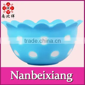 PP Round Dot Decorative Flower Fruit Bowl thumbnail-1