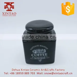 Wholesale Set of 3 Custom Logo Black Ceramic Salt and Pepper Shaker Cruet Set thumbnail-1