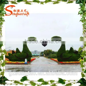 New Style Artificial Grass Topiary Garden Decoration Sculpture Artificial Grass Topiary thumbnail-4