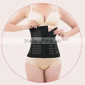 3 Hooks Black Postnatal Breathable Free Sample Belly Shaper Body Shaper for Women thumbnail-4