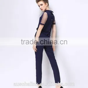 Lady Dark Navy Blue Fashion Detachable Pants Low Price thumbnail-5