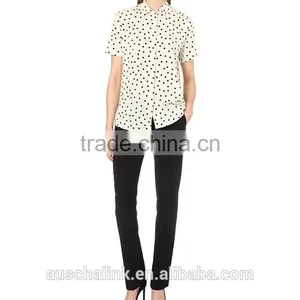 2016 New Design Ladies Woven Cheap Shirt Made in China thumbnail-2