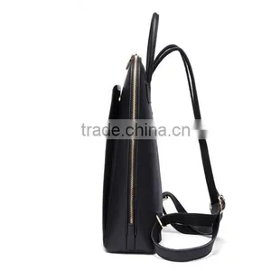 2016 Black Pattern Leather Backpack Girl School Bag thumbnail-2
