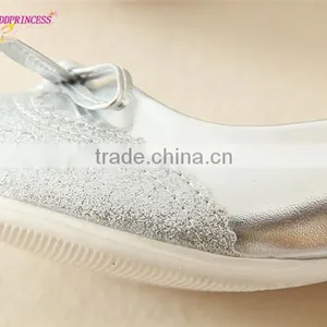 Kids Silver Shoes Girls Shoes Party Wearing Low Heel Fashion Little Girls Shoes Good Quality Sweet Girls Dress thumbnail-6