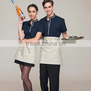 Wholesale Restaurant Hotel Uniform Women Female Waitress Pullover Blouse thumbnail-6