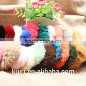 Plastic Lady Hair Accessories Rex Rabbit Fur Hair Band Made in China thumbnail-5