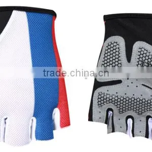 Custom New Cycling Gloves Flag Riding Finger-less Racing Gloves thumbnail-1