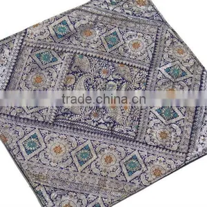 Beautiful Handmade Zari Pillowcases Indian Vintage Fabric Decorative Covers thumbnail-1