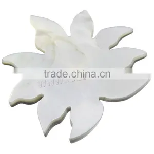 Natural Freshwater Shell Beads Flower Custom Beads Engraved Custom Custom Engraved Metal Beads thumbnail-1