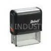 Black Deskmate Rectangle Monogram and Large Message Self Inking Rubber Stamps thumbnail-1