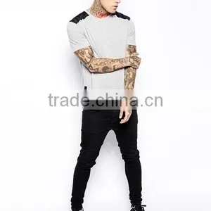 Wholesale Side Zipper Soft Fabric T-Shirt thumbnail-5