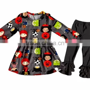 Children's Cotton Clothes Halloween Outfit Wholesale Remake Polka Dot Clothes Suit Sets Fall Children Clothing thumbnail-6