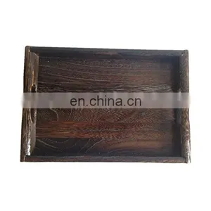 3 Tier Dessert Trayantique Wooden Garden Cartround Serving Trays thumbnail-1