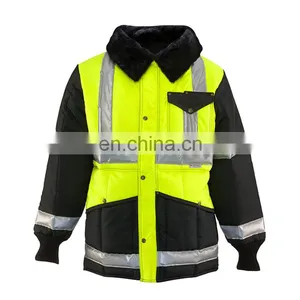 Low Temperature Resistant Cold Proof Cold Room Freezer Fleece Jacket With Reflector thumbnail-2