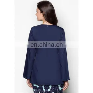 Traditional Muslim Wear High Quality Long Sleeve Muslim Blouse for Malaysia thumbnail-4