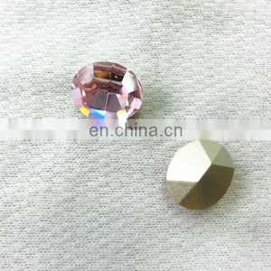 Silver Base Point Back Rose Crystal Stone Oval Shape thumbnail-5