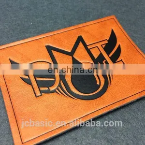 Custom Made CMYK Printing Brand Logo Clothing Leather Labels,garments pu Leather Patch Label thumbnail-6