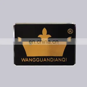 Professional OEM Items Aluminum Material Diamond Cut Gold Metal Furniture Nameplate With Adhesive thumbnail-1