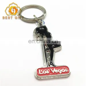 Sex Girl Dancing Customized Printing Black Color Zinc Alloy Metal Keychain thumbnail-3