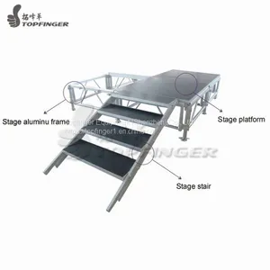 Aluminum Portable Non Slip Stage Entertainment Stages for Sale Express Portable Deck 1mx1m thumbnail-2
