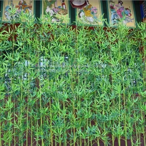 Large Fiberglass Trunk Artificial Bamboo Tree With Silk Cloth Leaves thumbnail-1