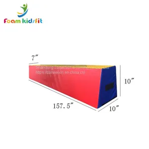Kids Gymnastic Folding Suede Double Balance Beam Training Equipment for Gymnasts thumbnail-4