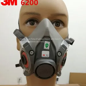 3m Respirator Half Gas Mask 6200 Half Face Gas Mask With Double Cartridge Filter thumbnail-2