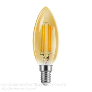 LED Filament Bulbs C35 4W Full Glass E14 Base Made in China thumbnail-2