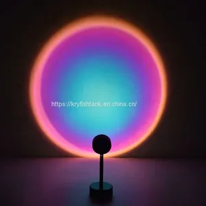Sunset Projection Night Lights Live Broadcast Background Projector Atmosphere Rainbow Lamp Decoration For Bedroom thumbnail-1