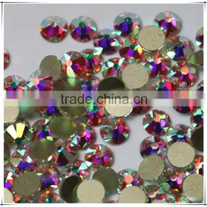 Best Quality Factory Price Wholesale 7big 7small 14 Facets Crystal AB Flatback Hotfix Rhinestone for Nail Art thumbnail-3