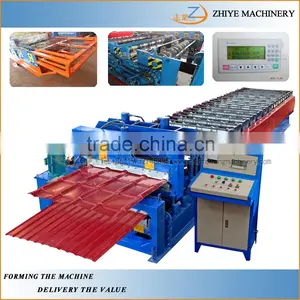 Steel Sheet Roof Panel Double Decker Roll Forming Machine/corrugated Roof Tile and Wall Sheets Double Layer Making Line thumbnail-5