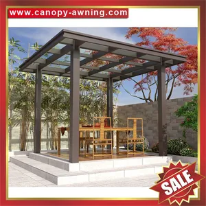 Hot Sale Modern Outdoor Hotel Villa Park Garden Aluminum Alu Gazebo Pavilion Pagoda Shelter Canopy Awning thumbnail-4