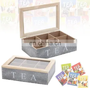 Custom Natural Wooden Tea Box With Glass Lid Accept Oem Odm Order thumbnail-3