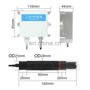 Liquid PH Monitor Sensor 0-14 4~20mA 0-5v 0-10v RS485 Water pH Testing Sensor thumbnail-3