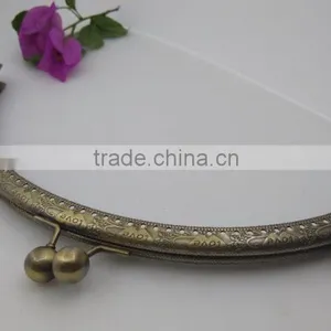 Housweety Metal Purse Bag Frame Kiss Clasp Lock Bronze Tone 25*10.5 thumbnail-2