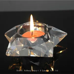 Wholesale Clear K9 Wedding Decoration Crystal Candelabra Etched Round Votive Glass Candle Holder For Home Decoration thumbnail-1